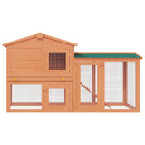 Outdoor Large Rabbit Hutch Small Animal House Pet Cage Wood 170162