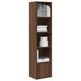 Bookcase Brown Oak 31x24x127 cm Engineered Wood 860352