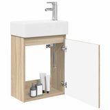 Bathroom Vanity Unit with Tap Sonoma Oak 45.5 x 22.5 x 84 cm 889513