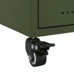 ZNTS Bedside Cabinets 2 pcs Olive Green 36x39x43.5 cm Steel 846713