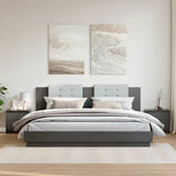 Bedside Cabinets 2 pcs Grey 40x30.5x40 cm Solid Pinewood 808118