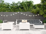 Garden Sofa Set White Solid pine wood Modular Garden Sofa Set 3250549