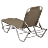 Sun Lounger Taupe Aluminium Standard Adjustable Armrests 310527