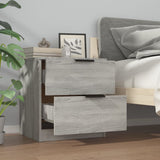 Bedside Cabinets 2 pcs Grey Sonoma Engineered Wood 817036