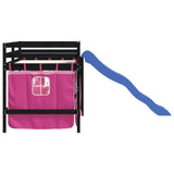 Kids' Loft Bed with Curtains without Mattress Pink 80x200 cm 3207017