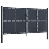 144528 Garden Gate Steel 300x200 cm Anthracite