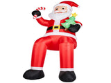 10.5FT Christmas Inflatable Sitting Santa Claus with 6 LED Lights, 210D Polyester, Drawstring 25606911