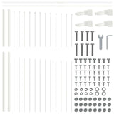 Garden Fence White 340 x 125 cm Powder-Coated Steel 3360138