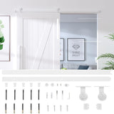 Sliding Door Hardware Kit 183 cm Steel White 151705