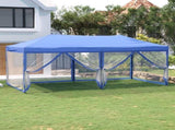 Folding Party Tent with Sidewalls Blue 3x6 m 93549