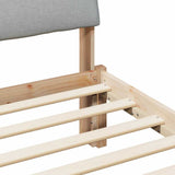 Bed frame Brown and light grey 80 x 200 cm Solid pine wood 878569