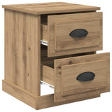 Bedside Cabinet with Drawer 2 pcs Artisan Oak 39 x 39 x 47.5 cm 881331