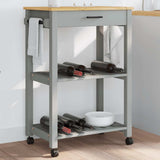 Kitchen Trolley MONZA 60x40x88.5 cm Solid Wood Pine 376092