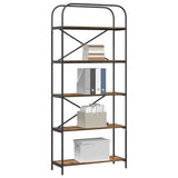 Bookshelf Smoked Oak 80 x 30 x 183 cm Engineered wood 879835