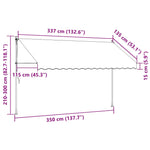 Manual Retractable Awning 350 cm Cream 143697