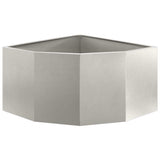Corner Planter Silver 60 x 60 x 35 cm Stainless steel 883644