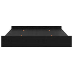 Storage Bed Frame Black oak 200 x 200 cm Engineered wood 3335262