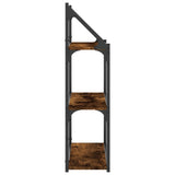 3-Tier Wall Shelf Smoked Oak 60x21x78.5 cm Engineered Wood 835451