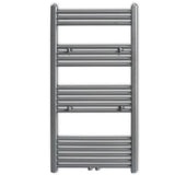 Grey Bathroom Central Heating Towel Rail Radiator Straight 600x1160mm 141892