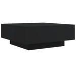 ZNTS Coffee Table Black 80x80x31 cm Engineered Wood 836582