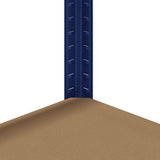 3 Piece 5-Layer Shelves Set Blue Steel&Engineered Wood 3307626