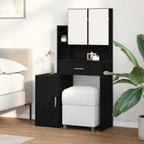 Dressing Table Black Oak 80 x 35 x 132 cm Engineered Wood 868882