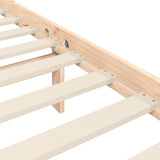 ZNTS Bed Frame without Mattress 120x200 cm Solid Wood Pine 3193461