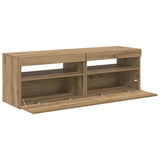 TV Cabinets with LED Lights 2 pcs Artisan Oak Engineered Wood 856312