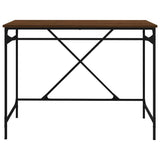 Desk Brown Oak 100x50x75 cm Engineered Wood and Iron 826723