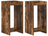 Plant Stand 2 pcs Smoked Oak 30 x 30 x 80 cm Engineered Wood 899587