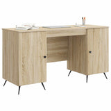 Desk with Shelf Sonoma Oak 142.5 x 50 x 75 cm Engineered Wood 3414632