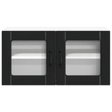 Wall Glass Cabinet LUCCA Black 80 x 31 x 40 cm Engineered Wood 884945