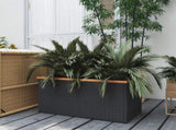 Planter Black 80x40x40 cm Poly Rattan 319416