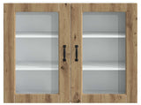 Wall Glass Cabinet PORTO Artisan Oak 80 x 31 x 80 cm 885424