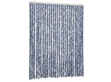 Insect Curtain Blue and White 118x220 cm Chenille 315128