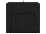Bedside Cabinet Black Oak 35 x 50 x 60 cm Engineered Wood 881071
