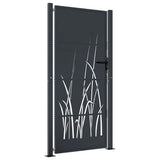 Garden Gate Anthracite 100x200 cm Steel Grass Design 153171
