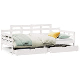 Daybed with Drawers without Mattress White 80x200 cm Solid Wood 3302123