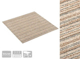 Carpet Floor Tiles 20 pcs 5 m 50x50 cm Striped Beige 147320