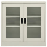 Office Cabinet Light grey Steel, tempered glass Standard 335931