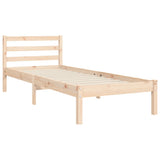 Bed Frame without Mattress Single Solid Wood 3194081
