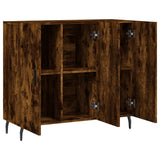 Sideboard Smoked Oak 90x34x80 cm Engineered Wood 828129