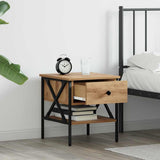 Bedside Cabinet with Drawer 2 pcs Artisan oak 40 x 42 x 45 cm 871225