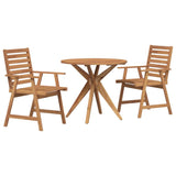 3 Piece Garden Dining Set Solid Wood Acacia 3283564