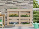 Flower Boxes for Euro Pallets 24 pcs Light grey 42037212