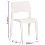 Garden Chairs 2 pcs White Polypropylene 317726