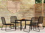 Garden Dining Set Black Powder-coated steel Standard 3099090