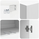 Wall-Mounted Cabinet High Gloss White 66 x 34.5 x 90 cm 898399