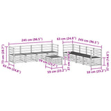 Sofa Sets 9 pcs Natural Solid Acacia Wood 3374549