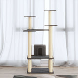 Cat Tree with Sisal Scratching Posts Dark Grey 110 cm 171481
